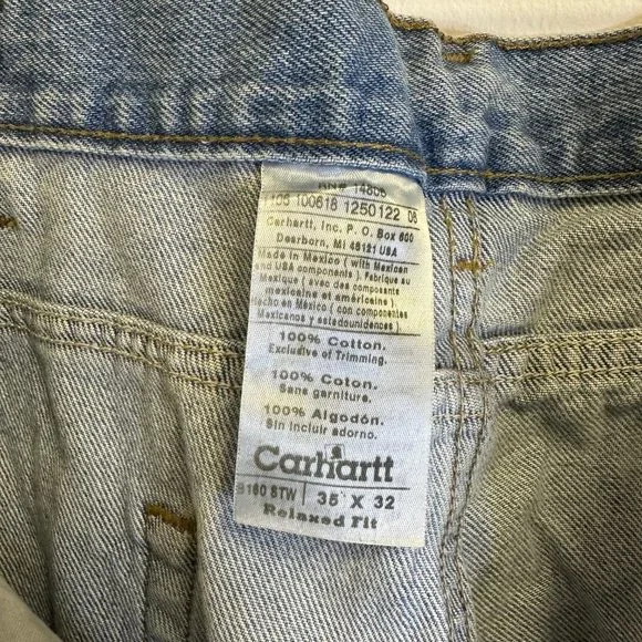 Carhartt Men's Relaxed Fit 38 X 32 Light Wash Jeans - Picture 4 of 4